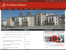 Tablet Screenshot of fef.nevsehir.edu.tr