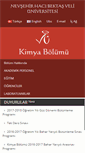 Mobile Screenshot of kimya.nevsehir.edu.tr